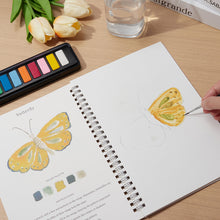 Load image into Gallery viewer, Animals Flowers Watercolor Coloring Practice Book Painting Workbook Graffiti Drawing Pad For Kids Art Practice