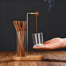 Load image into Gallery viewer, 2 In 1 Incense Holder Removable Glass Ash Catcher Anti Ash Flying Incense Burner Multifunctional Incense Stick Organizer Home Decoration