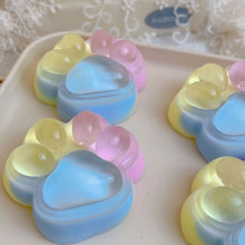 Load image into Gallery viewer, Three Color Rainbow Cat Paw Slow Rebound Squishy Toy Soft Pinch Stress Relief Squeeze Toy For Kids Adults Gift
