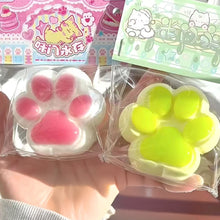 Load image into Gallery viewer, Cute Cat Paw Slow Rebound Jelly Squishy Toy Soft Pinch Stress Relief Squeeze Toy For Kids Adults Gift