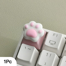 Load image into Gallery viewer, 1/4Pcs Lovely Cat Claw Keycaps Cross Axis Key Cap Pink White Cartoon DIY Decoration For Mechanical Keyboard Arrow Keys