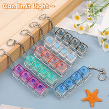 Load image into Gallery viewer, LED Transparent Keycap Keychain Fidget Toys Clicker Gadget Stress Relief Sensory Toy For Adults Kids Bag Charm Accessories