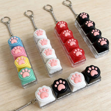 Load image into Gallery viewer, Silicone Cat Claw Keychain Mobile Phone Backpack Ornament Pendant Accessory Desktop Fingertip Press Stress Relief Toy