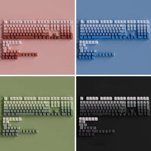 Load image into Gallery viewer, Gradient Color Side Printed Shine PBT Double Shot Keycaps Mechanical Keyboard Keycaps OEM Profile Gaming Keyboard 130 Plus Key Caps