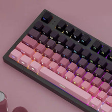 Load image into Gallery viewer, Gradient Color Side Printed Shine PBT Double Shot Keycaps Mechanical Keyboard Keycaps OEM Profile Gaming Keyboard 130 Plus Key Caps