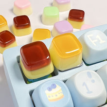 Load image into Gallery viewer, 3D Jelly Pudding Resin Keycap Simulation Caramel Mango Jelly Cute Cartoon DIY Personalized Cross Shaft Key Cap For Mechanical Keyboard