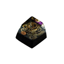 Load image into Gallery viewer, Black Gold Resin Keycaps Handmade Gear Punk Style Esc Single Keycap Fit For Cross Shaft Mechanical Keyboard