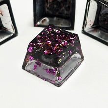 Load image into Gallery viewer, Resin Metal Gold Foil Paper Light-Transmitting Keycaps Cross Shaft Mechanical Keyboard Keycaps Gaming Keyboard Accessories