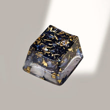 Load image into Gallery viewer, Resin Metal Gold Foil Paper Light-Transmitting Keycaps Cross Shaft Mechanical Keyboard Keycaps Gaming Keyboard Accessories