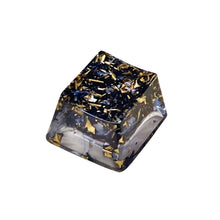 Load image into Gallery viewer, Resin Metal Gold Foil Paper Light-Transmitting Keycaps Cross Shaft Mechanical Keyboard Keycaps Gaming Keyboard Accessories