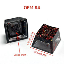 Load image into Gallery viewer, Resin Metal Gold Foil Paper Light-Transmitting Keycaps Cross Shaft Mechanical Keyboard Keycaps Gaming Keyboard Accessories