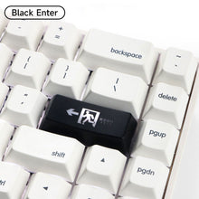 Load image into Gallery viewer, ABS Oem Height Enter Backspace Keycaps Red Black Safety Exit Sign Replacement Mechanical Keyboard Key Caps