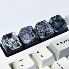 Load image into Gallery viewer, Natural Scenery Resin Keycaps Handmade Fuji Snow Mountain Transparent Cross Shaft Keycap For Mechanical Keyboard