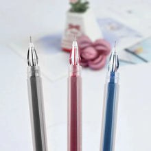 Load image into Gallery viewer, 12Pcs Diamond Tip Gel Pen 0.38mm Fine Point Large Capacity Black Blue Red Ink For Exam Signing Writing School Office Stationery Supplies