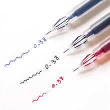 Load image into Gallery viewer, 12Pcs Diamond Tip Gel Pen 0.38mm Fine Point Large Capacity Black Blue Red Ink For Exam Signing Writing School Office Stationery Supplies