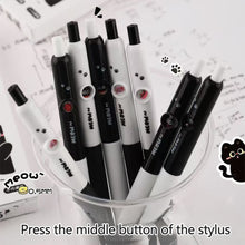 Load image into Gallery viewer, 4Pcs Kawaii Cat Paw Retractable Gel Pen 0.5mm Quick Dry Black Ink Changeable Cat Pattern For School Office Supplies Stationery Gift
