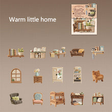 Load image into Gallery viewer, 30Pcs Kawaii Plush Home Series Stickers Cute Cat Hard Card Decorative Sticker For DIY Journal Scrapbook Diary Decoration