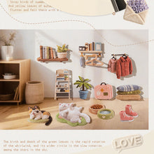 Load image into Gallery viewer, 30Pcs Kawaii Plush Home Series Stickers Cute Cat Hard Card Decorative Sticker For DIY Journal Scrapbook Diary Decoration