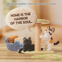 Load image into Gallery viewer, 30Pcs Kawaii Plush Home Series Stickers Cute Cat Hard Card Decorative Sticker For DIY Journal Scrapbook Diary Decoration