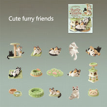 Load image into Gallery viewer, 30Pcs Kawaii Plush Home Series Stickers Cute Cat Hard Card Decorative Sticker For DIY Journal Scrapbook Diary Decoration