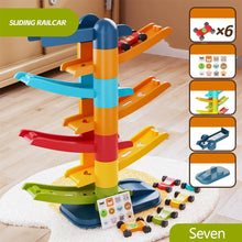 Load image into Gallery viewer, Multi Layer Cartoon Gliding Track Car Inertia Racing Toy Children Puzzle Slide Car For Kids
