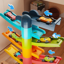 Load image into Gallery viewer, Multi Layer Cartoon Gliding Track Car Inertia Racing Toy Children Puzzle Slide Car For Kids