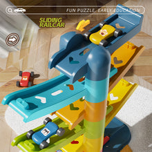 Load image into Gallery viewer, Multi Layer Cartoon Gliding Track Car Inertia Racing Toy Children Puzzle Slide Car For Kids