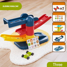 Load image into Gallery viewer, Multi Layer Cartoon Gliding Track Car Inertia Racing Toy Children Puzzle Slide Car For Kids