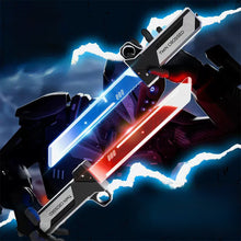 Load image into Gallery viewer, 2 In 1 Retractable Lightsaber Toy Led Flash Rotating Double Sword Cosplay Role Play Gift For Kids Adults