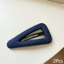 Load image into Gallery viewer, 2Pcs Vintage Dark Blue Polka Dot Fabric Hair Clip Hairpins Handmade Bangs Side Hair Accessories For Women Girls