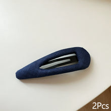 Load image into Gallery viewer, 2Pcs Vintage Dark Blue Polka Dot Fabric Hair Clip Hairpins Handmade Bangs Side Hair Accessories For Women Girls