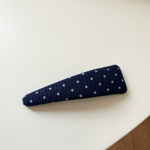 Load image into Gallery viewer, 2Pcs Vintage Dark Blue Polka Dot Fabric Hair Clip Hairpins Handmade Bangs Side Hair Accessories For Women Girls