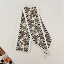 Load image into Gallery viewer, Fashion Double Sided Skinny Silk Scarf Paisley Long Neck Scarf Bag Handle Ribbon Wristband Hair Accessories For Women