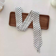 Load image into Gallery viewer, Polka Dot Striped Print Skinny Long Narrow Scarf Multi Use Neck Hair Bag Decoration Wristband Hair Accessory For Women