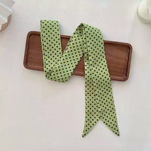 Load image into Gallery viewer, Polka Dot Striped Print Skinny Long Narrow Scarf Multi Use Neck Hair Bag Decoration Wristband Hair Accessory For Women