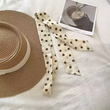 Load image into Gallery viewer, Polka Dot Striped Print Skinny Long Narrow Scarf Multi Use Neck Hair Bag Decoration Wristband Hair Accessory For Women