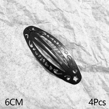 Load image into Gallery viewer, 4Pcs Vintage Y2K Geometric Hollowed Out Oval Metal Hair Clips Punk Side Hair Accessories For Women