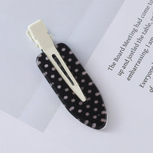Load image into Gallery viewer, 2Pcs Black White Polka Dot Acrylic Hair Clips Seamless Non Slip Barrettes Daily Party Hair Styling Accessories For Women