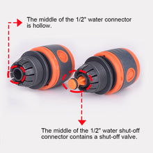 Load image into Gallery viewer, Water Hose Quick Connect Universal Faucet Adapter 1/2" 3/4" 1" 3/8"Garden Watering Car Washing Plastic Hose Fittings Pipe Joint Washing Machine Attachment DIY Parts