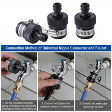 Load image into Gallery viewer, Water Hose Quick Connect Universal Faucet Adapter 1/2" 3/4" 1" 3/8"Garden Watering Car Washing Plastic Hose Fittings Pipe Joint Washing Machine Attachment DIY Parts