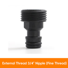Load image into Gallery viewer, Water Hose Quick Connect Universal Faucet Adapter 1/2" 3/4" 1" 3/8"Garden Watering Car Washing Plastic Hose Fittings Pipe Joint Washing Machine Attachment DIY Parts