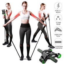 Load image into Gallery viewer, Foldable 4-Wheel Ab Roller Fat Burning Stomach Toning Quiet Roller Home Fitness Equipment for Men Women