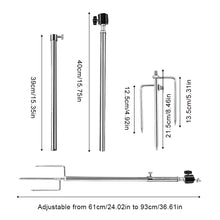 Load image into Gallery viewer, Night Fishing Ground Spike Light Stand Universal Swivel Telescopic Adjustable Stainless Steel Tripod Ground Insert Fishing equipment