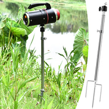 Load image into Gallery viewer, Night Fishing Ground Spike Light Stand Universal Swivel Telescopic Adjustable Stainless Steel Tripod Ground Insert Fishing equipment