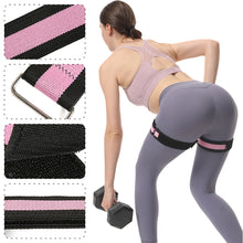 Load image into Gallery viewer, 1 Pair Elastic BFR Thigh Bands Blood Flow Restriction Pressure Wrap for Yoga Pilates Muscle Training Fitness