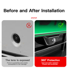 Load image into Gallery viewer, 2Pcs Car Front Rear Camera Protective Cover Dustproof Waterproof Anti-Gravel HD Transparent 360° Lens Protector