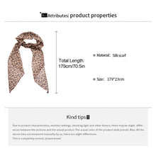 Load image into Gallery viewer, Leopard Print Polka Dot Satin Scarf Boho Multifunction Hair Band Head Wrap Neck Belt Accessories For Women