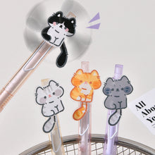 Load image into Gallery viewer, 2Pcs Cute Wagging Tail Cat Cartoon Gel Pen Kawaii Automatic Black Neutral Pen School Stationery Supplies Gift