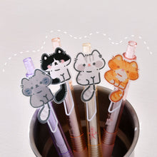 Load image into Gallery viewer, 2Pcs Cute Wagging Tail Cat Cartoon Gel Pen Kawaii Automatic Black Neutral Pen School Stationery Supplies Gift