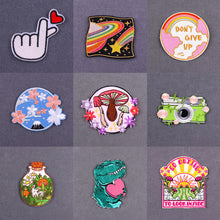 Load image into Gallery viewer, Cartoon Letter Embroidery Iron On Patches Thermoadhesive Diy Garment Sew Stickers For Clothing Accessories Jacket Decoration